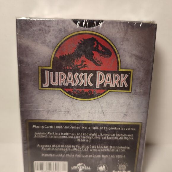 Jurassic Park Gift Shop Playing Cards Unique Artworks Official Universal Product - Picture 2 of 4